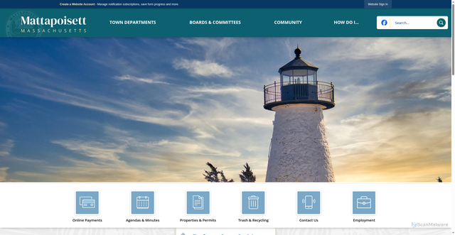 Security scan screenshot of https://mattapoisett.gov/