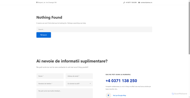 Security scan screenshot of https://recuperatoarecaldura.ro