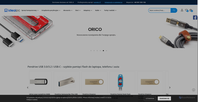 Security scan screenshot of https://idealpc.pl