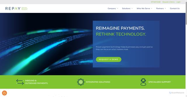 Security scan screenshot of https://repay.com