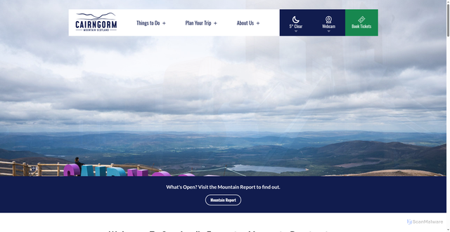 Security scan screenshot of https://www.cairngormmountain.co.uk/