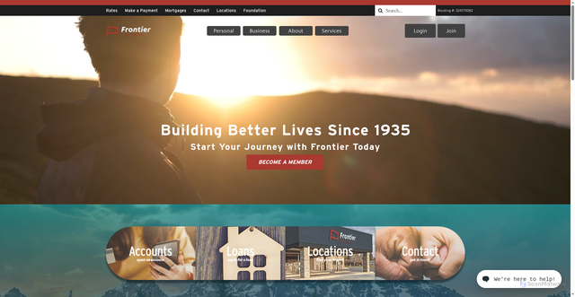 Security scan screenshot of https://frontiercreditunion.com/
