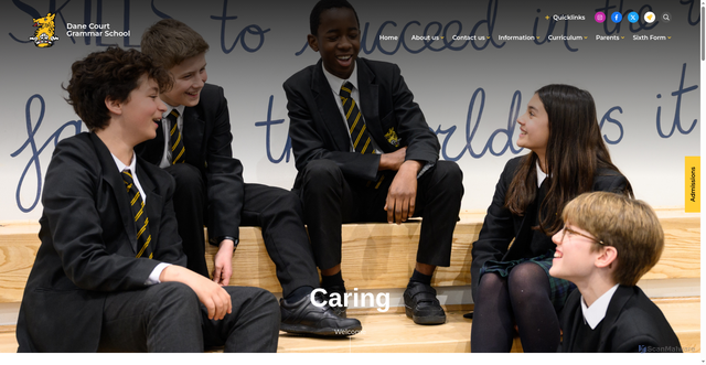 Security scan screenshot of https://www.danecourt.kent.sch.uk/