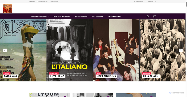 Security scan screenshot of https://www.tunezmagazine.org/