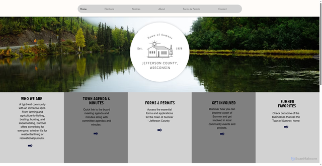Security scan screenshot of https://www.sumner-jc-wi.gov/