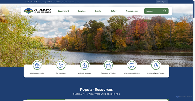 Security scan screenshot of https://www.kalcounty.gov/