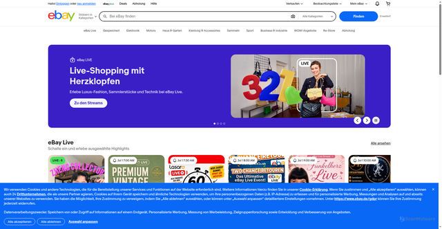 Security scan screenshot of https://www.ebay.de