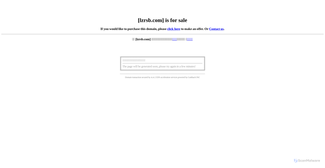 Security scan screenshot of https://www.lzrsb.com