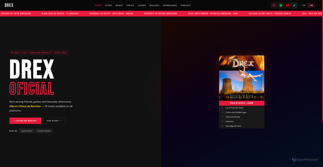 Security scan screenshot of https://drex-80f.pages.dev/