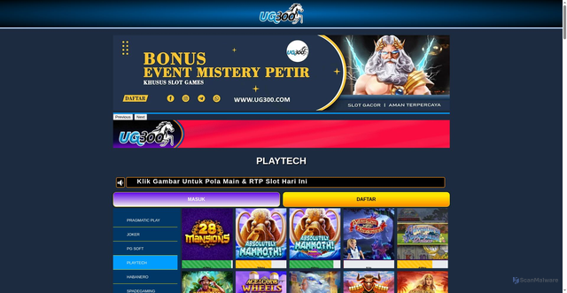 Security scan screenshot of https://rtpug300-27.com/playtech/