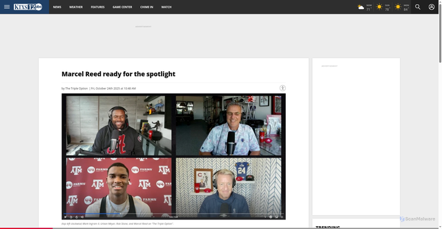 Security scan screenshot of https://ktxs.com/sports/the-triple-option/marcel-reed-ready-for-the-spotlight
