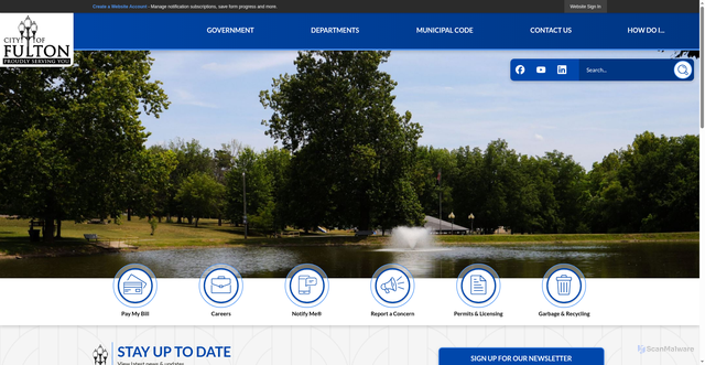 Security scan screenshot of https://www.fultonmo.gov/