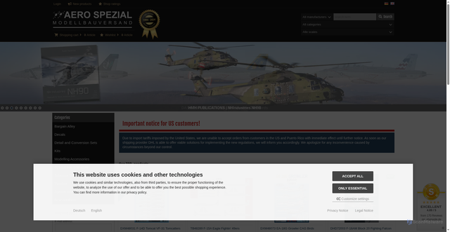 Security scan screenshot of https://www.aero-spezial-modellbauversand.de