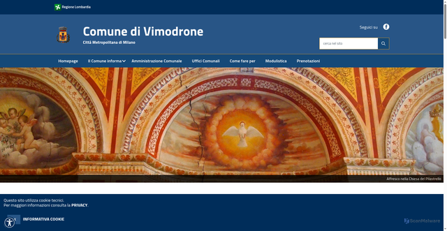 Security scan screenshot of https://www.comune.vimodrone.milano.it/hh/index.php