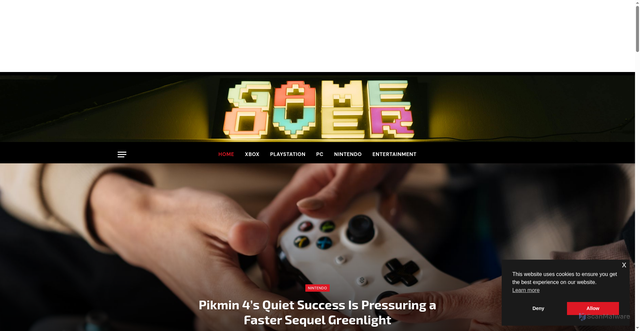 Security scan screenshot of https://gameoverhere.net