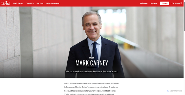 Security scan screenshot of https://liberal.ca/meet-mark-carney/