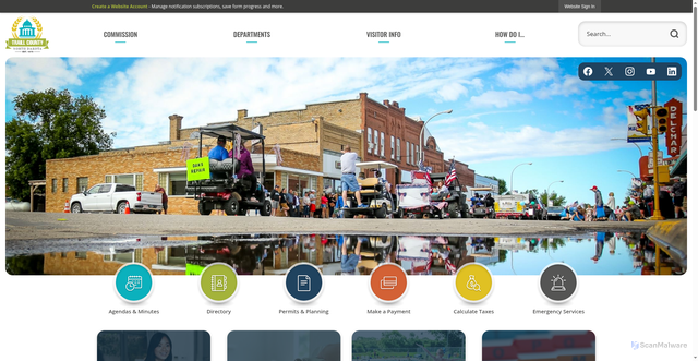 Security scan screenshot of https://traillcountynd.gov/
