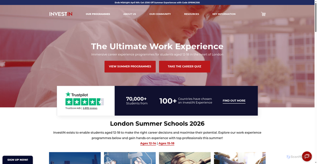 Security scan screenshot of https://investin.org