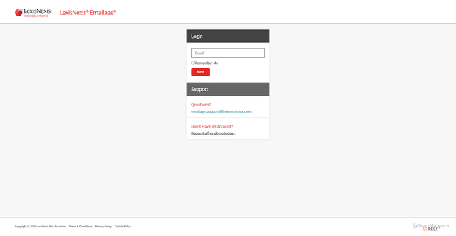 Security scan screenshot of https://portal.emailage.com/