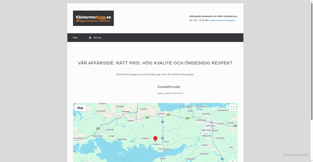 Security scan screenshot of https://xn--vstermobygg-l8a.se