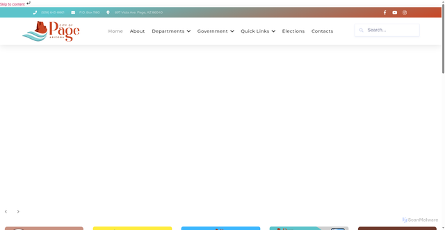 Security scan screenshot of http://pageaz.gov/