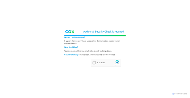 Security scan screenshot of https://www.cox.com/residential/support/internet/speedtest.html