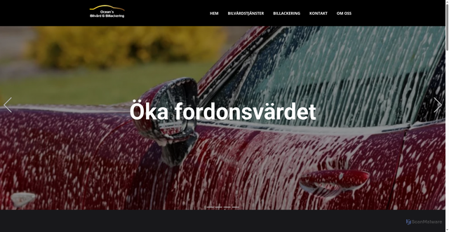 Security scan screenshot of https://oceansbilvard.se