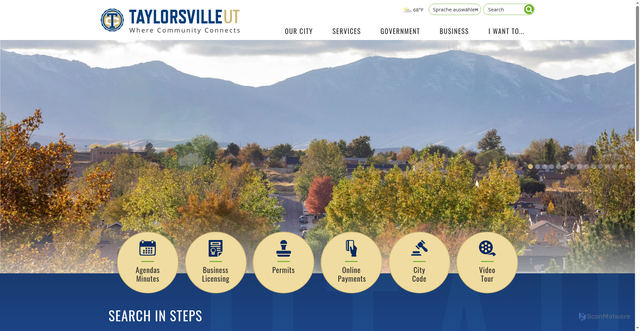 Security scan screenshot of https://www.taylorsvilleut.gov/