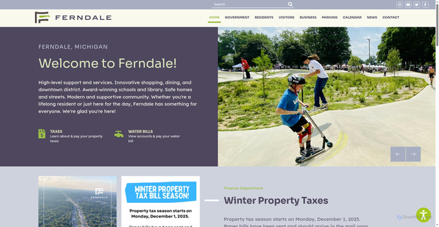 Security scan screenshot of https://ferndalemi.gov/