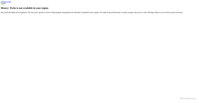 Security scan screenshot of https://perks.disneyplus.com/content/disneyperks/us/en_us/welcome.html