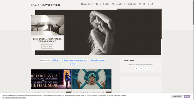Security scan screenshot of https://www.taylorswiftweb.net/
