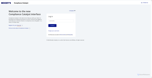 Security scan screenshot of https://compliancecatalyst2-r1.bvdinfo.com
