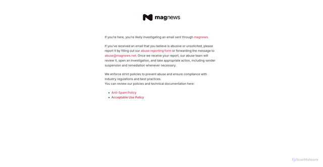 Security scan screenshot of https://m.magnews.net