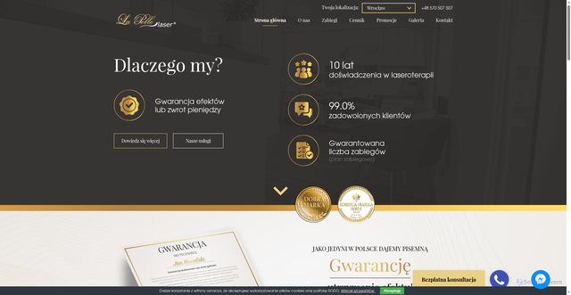 Security scan screenshot of https://www.lapellelaser.pl