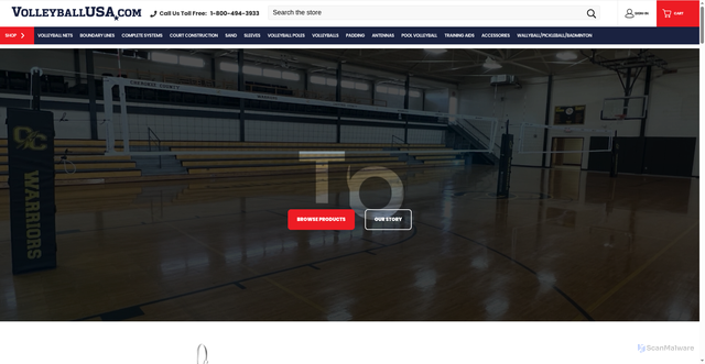Security scan screenshot of https://www.volleyballusa.com/?srsltid=AfmBOorc-pin8ni0bmlKXpkF8iYjaHJcL8bVLpOmqLbxXpK6CFnNE1Im