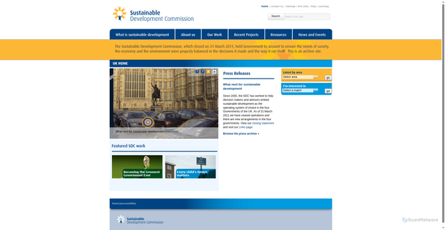 Security scan screenshot of https://www.sd-commission.org.uk/