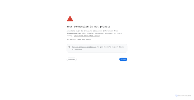 Security scan screenshot of http://dalecountyal.gov/