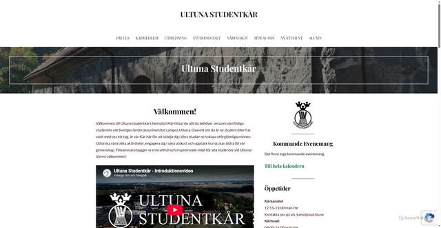 Security scan screenshot of https://ultunastudentkar.se