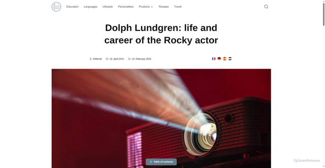 Security scan screenshot of https://www.scandi.co.uk/personalities/dolph-lundgren/