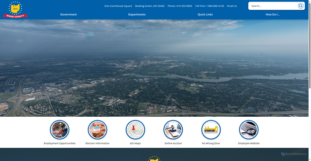 Security scan screenshot of https://woodcountyohio.gov/