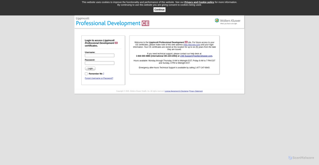 Security scan screenshot of https://lpd.lww.com