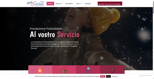 Security scan screenshot of https://www.polisolidale.it/