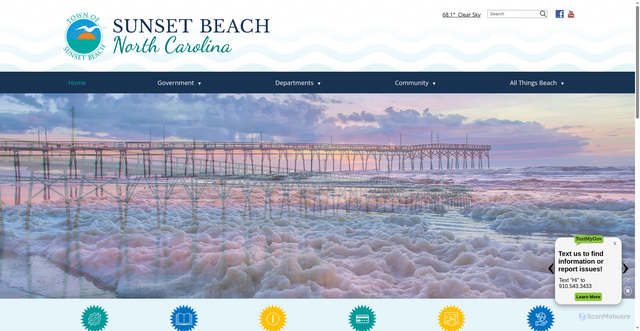 Security scan screenshot of https://sunsetbeachnc.gov/