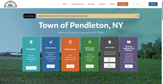 Security scan screenshot of https://pendletonny.gov/
