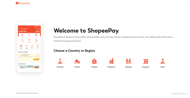 Security scan screenshot of https://shopeepay.com