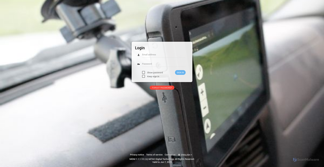 Security scan screenshot of https://midm.stryker.com