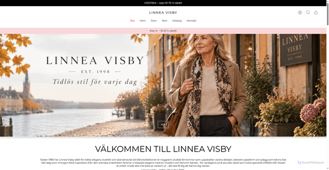 Security scan screenshot of https://linnea-visby.se