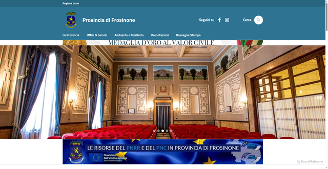 Security scan screenshot of https://www.provincia.fr.it/