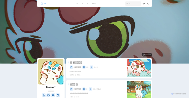 Security scan screenshot of https://blog-eo-irfag9mbq5.edgeone.app/