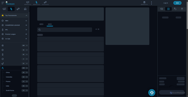 Security scan screenshot of https://thunderpick.io/sports/tennis/atp-paris/640/karen-khachanov-vs-ethan-quinn/1507962